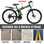 Hotwon 26 inch Full Suspension Mountain Bike 21 Speed Folding Bike Non-slip Bike