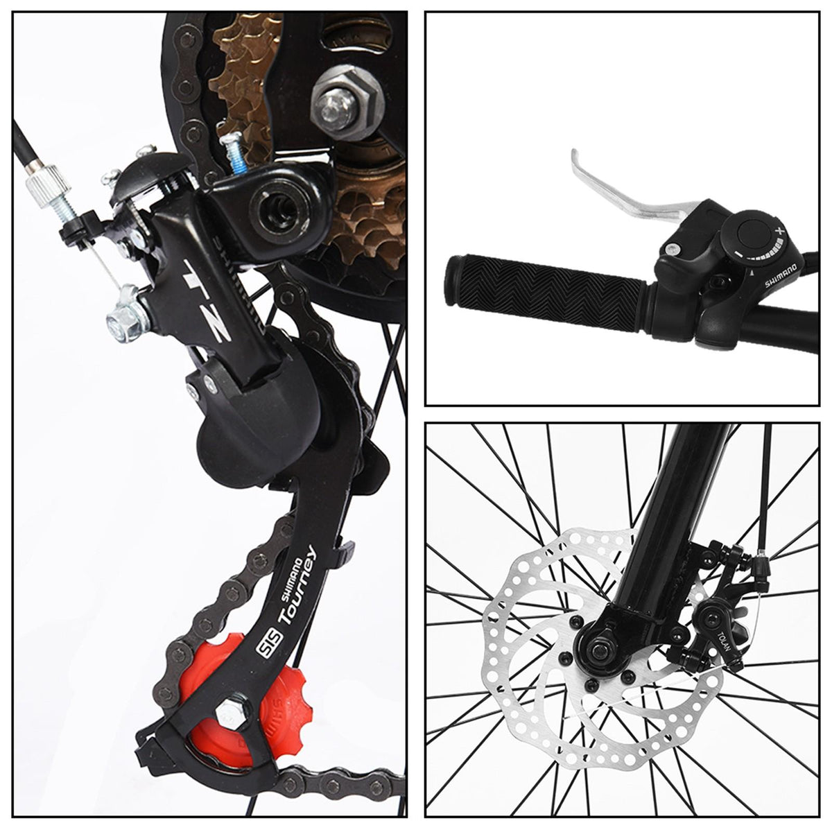 Hotwon 26 inch Full Suspension Mountain Bike 21 Speed Folding Bike Non-slip Bike