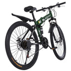 Hotwon 26 inch Full Suspension Mountain Bike 21 Speed Folding Bike Non-slip Bike