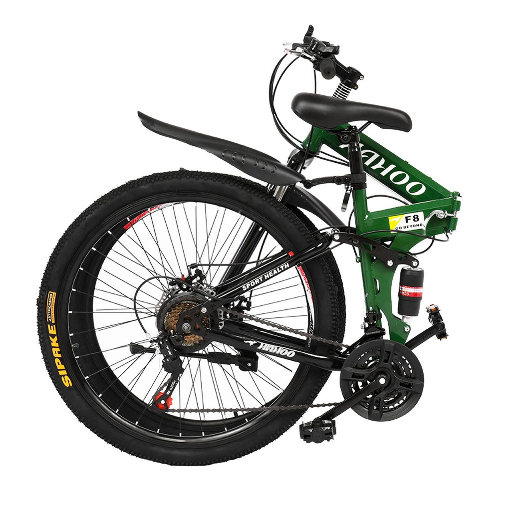 Hotwon 26 inch Full Suspension Mountain Bike 21 Speed Folding Bike Non-slip Bike