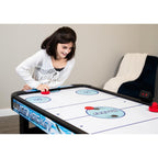 Face-Off 5 ft. Air Hockey Game Table for Family Game Rooms with Electronic Scoring, Pucks and Strikers