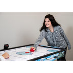 Face-Off 5 ft. Air Hockey Game Table for Family Game Rooms with Electronic Scoring, Pucks and Strikers