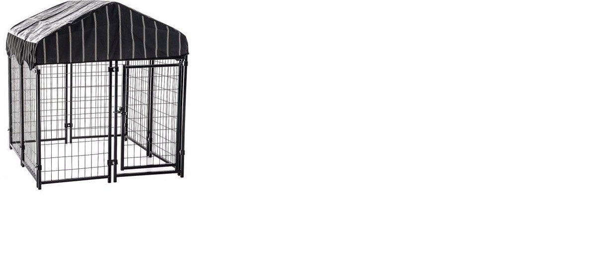LarDog Pet Kennel Metal Crate CaEnclosure Roof Cover Play Pen Indoor Outdoor House