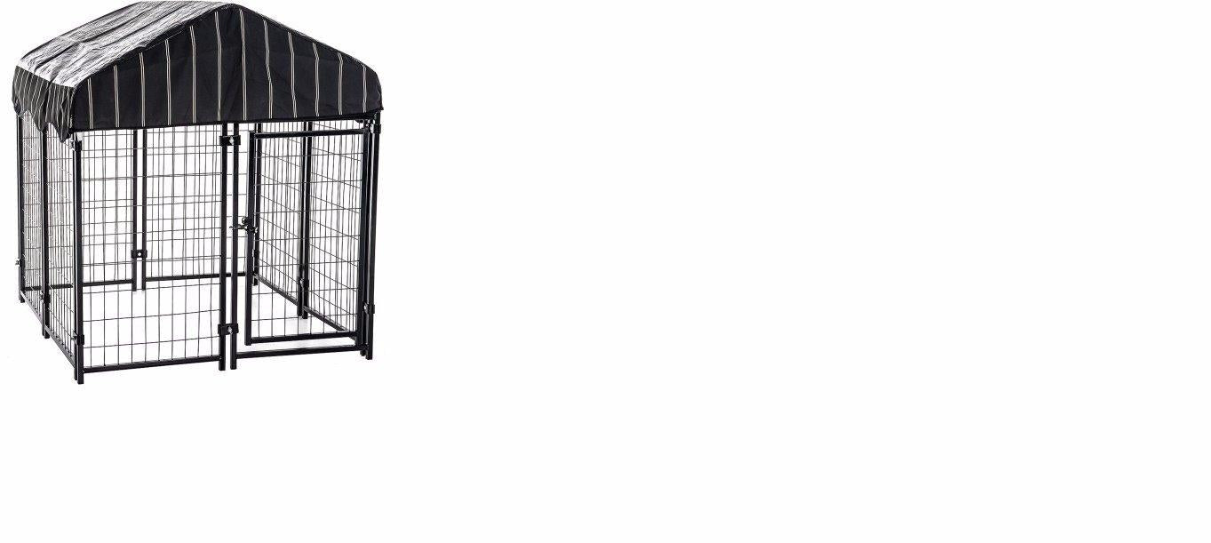 LarDog Pet Kennel Metal Crate CaEnclosure Roof Cover Play Pen Indoor Outdoor House