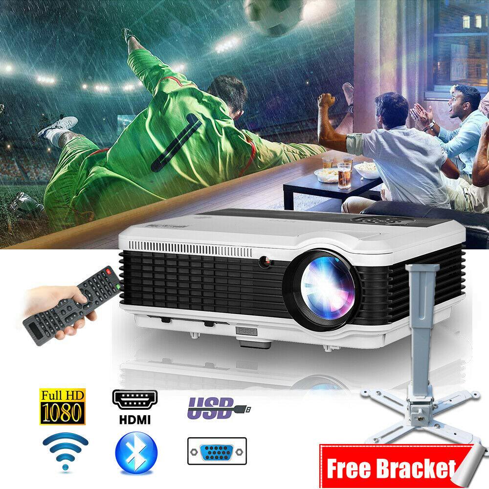 6000lms android blue-tooth wifi projector smart home theater wireless tv youtube