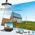 6000lms android blue-tooth wifi projector smart home theater wireless tv youtube