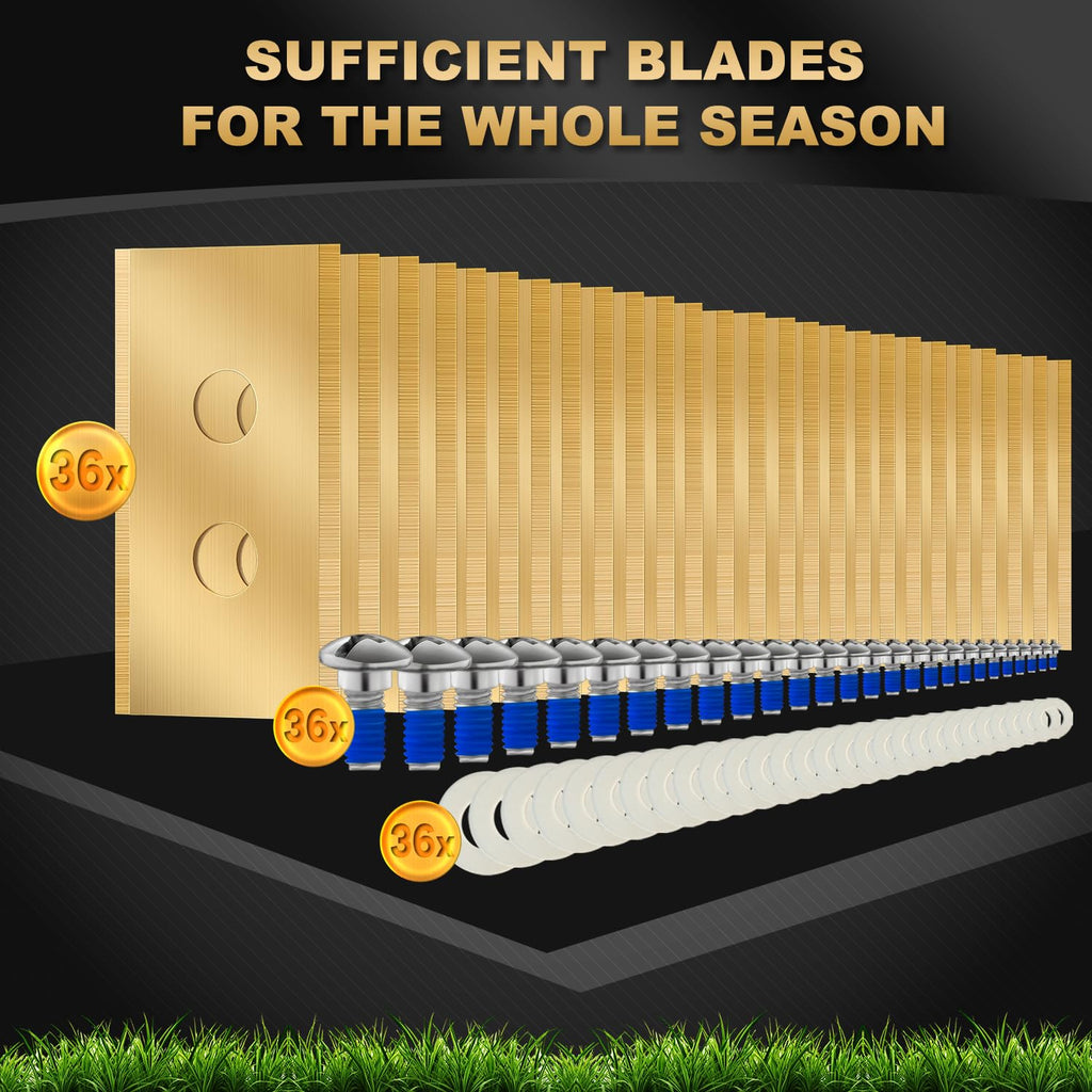 36Pcs Replacement Blades Compatible for  Luba &amp; Yuka All Series, Robust ium Replacement Robotic Lawnmower Blades, with Plastic Washers