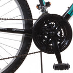 26" Trail 21-Speed Suspension Men's Mountain Bike, Green and Black