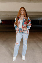jacket - rust &amp; turquoise