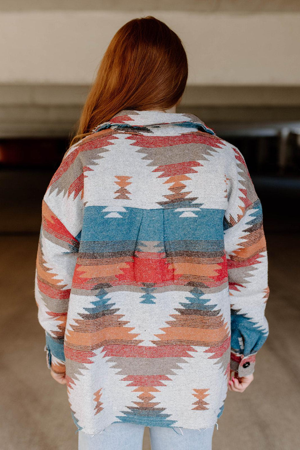 jacket - rust &amp; turquoise