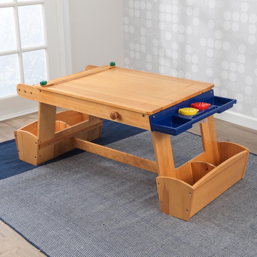Art Table with Drying Rack and Storage