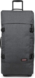 Tranverz - Suitcase with Wheels - Rolling Luggage for Travel with TSA Lock, 2 Wheels, 2 Compartments, and Compression Straps - L, Black Denim