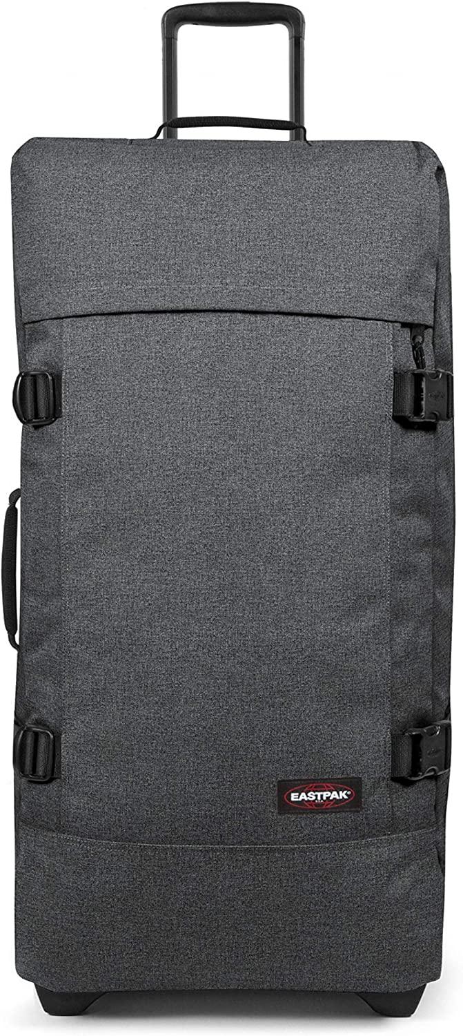 Tranverz - Suitcase with Wheels - Rolling Luggage for Travel with TSA Lock, 2 Wheels, 2 Compartments, and Compression Straps - L, Black Denim