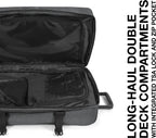 Tranverz - Suitcase with Wheels - Rolling Luggage for Travel with TSA Lock, 2 Wheels, 2 Compartments, and Compression Straps - L, Black Denim