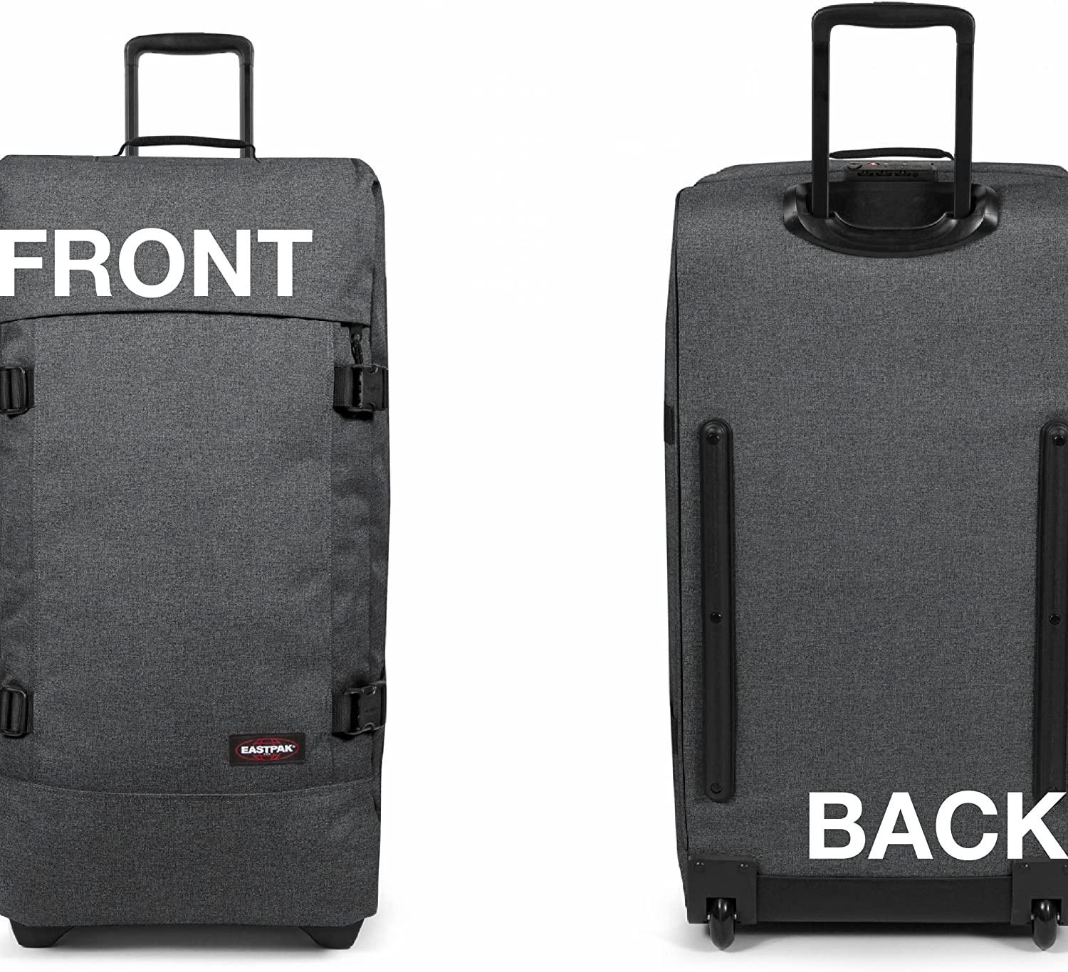 Tranverz - Suitcase with Wheels - Rolling Luggage for Travel with TSA Lock, 2 Wheels, 2 Compartments, and Compression Straps - L, Black Denim