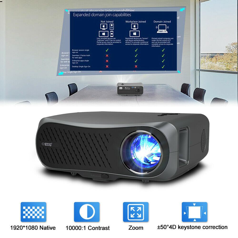 native 1080p full hd projector 4k 1980*1080 movie tv office daytime meeting us