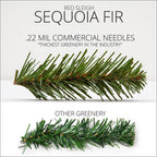 9 ft. Pre-Lit LED Artificial Sequoia Fir Commercial Christmas Garland with 100 Warm White Lights