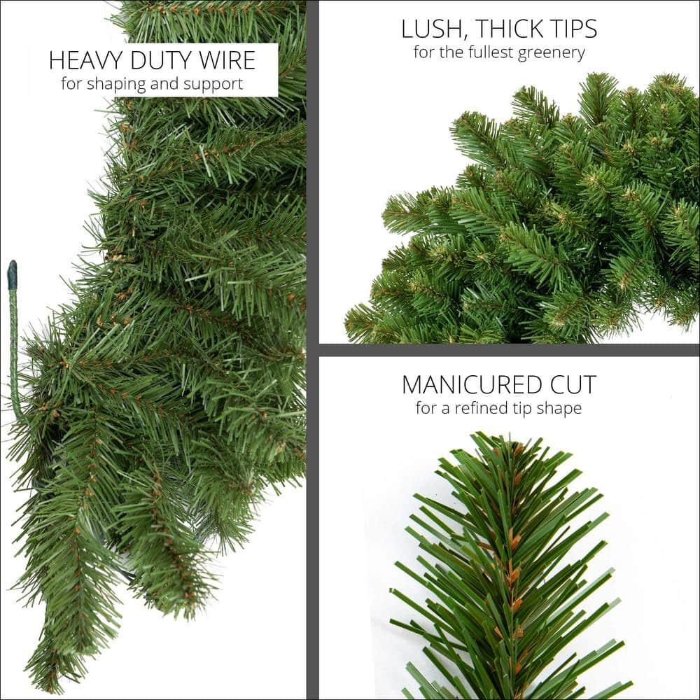 9 ft. Pre-Lit LED Artificial Sequoia Fir Commercial Christmas Garland with 100 Warm White Lights