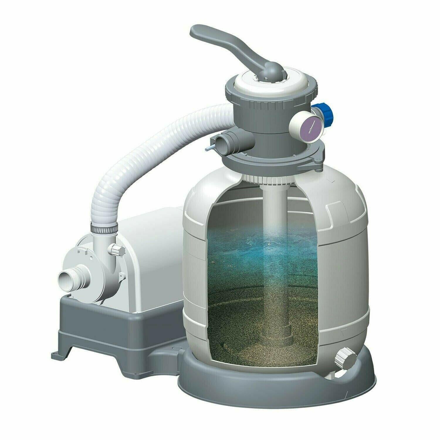 summer waves 10 inch sand filter pump system for above ground swimming pools