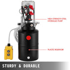 6 Quart 12V Single Acting Hydraulic Pump Dump Trailer Unloading Remote Lift