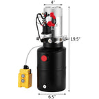 6 Quart 12V Single Acting Hydraulic Pump Dump Trailer Unloading Remote Lift