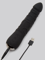 Desire Luxury Rechargeable Realistic Dildo Vibrator 6.5 Inch, Black