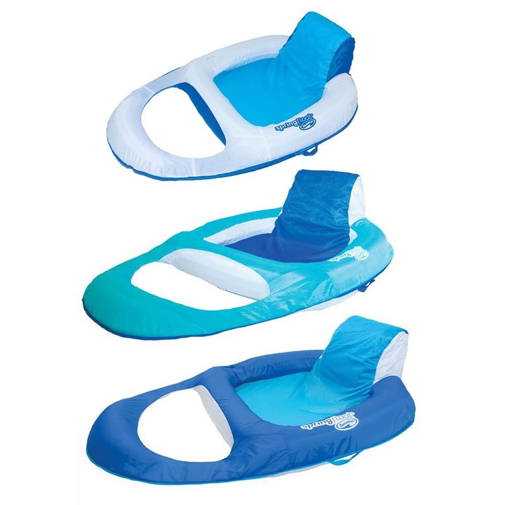 SwimWays Spring Float Mesh Recliner Floating Swimming Pool Lounge Chair (6 Pack)