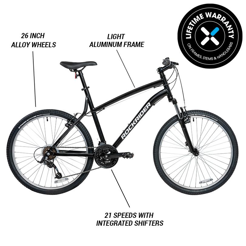 Decathlon Rockrider ST50 Aluminum Mountain Bicycle 26 In., Black, Small
