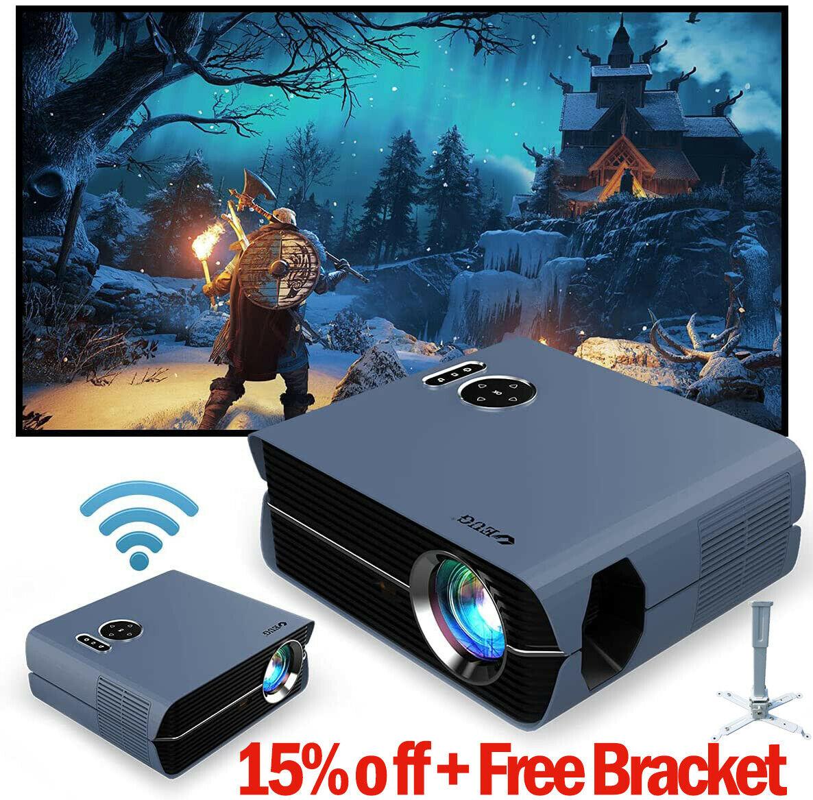 2022 android 9.0 wifi native projector 1080p led cinema tv blue tooth airplay us