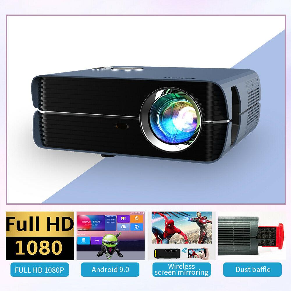 2022 android 9.0 wifi native projector 1080p led cinema tv blue tooth airplay us