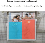 Size Electric Blanket,Flannel Sherpa Washable and Comfortable Heated Blanket with 10 Heat Settings, Safety 10 Hours Auto-Off &amp;Dual Temperature Dual Control by One Blanket(King, Navy)