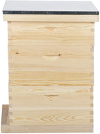 co-z langstroth 30-frame bee hive with 10 medium 20 deep honeycomb foundation frames, bee box for beekeeper starter kit, beekeeping supplies equipment, wood complete honey beehives, 3-tier bees house