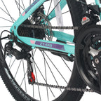 Mooncool Unisex Adult Mountain Bike 21 Speeds 26 inch Wheel, Double Disc Brakes Mountain Bicycles, Steel Frame, Adult Mountain Bikes(Black with Blue)