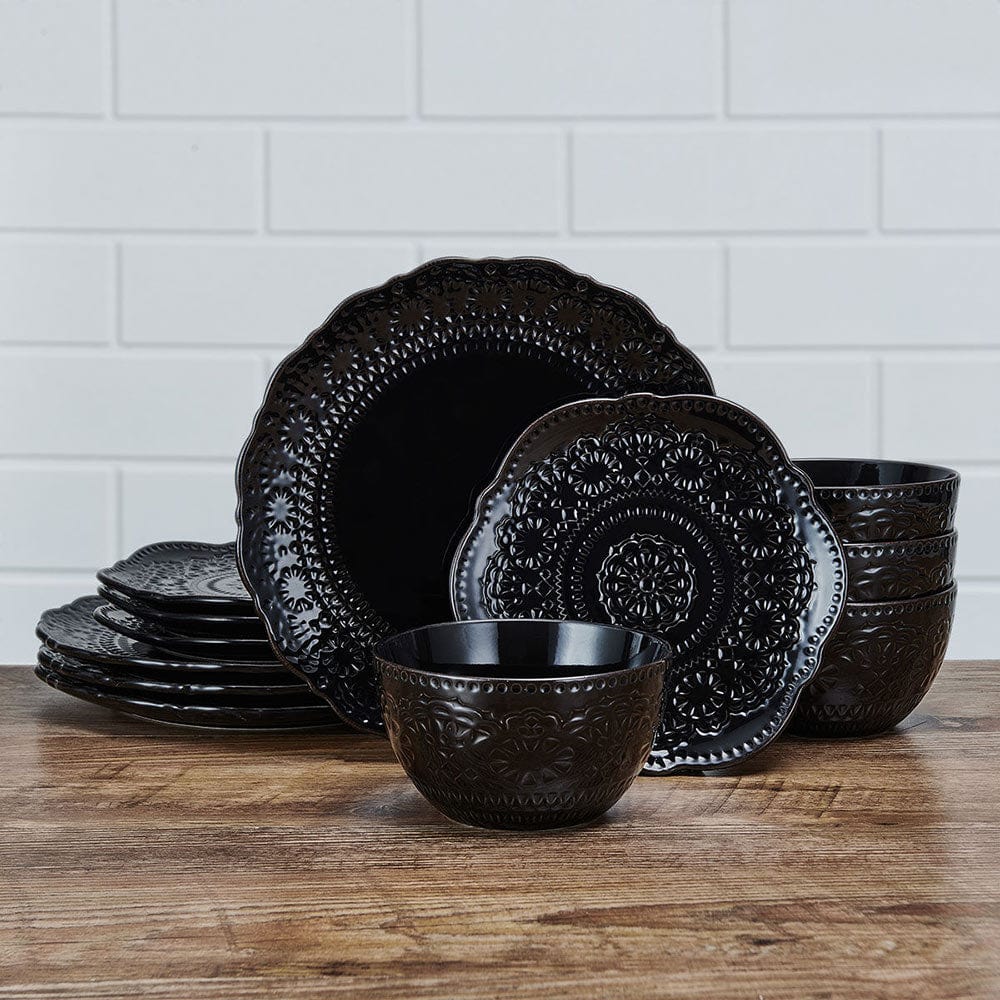 Chateau Midnight Set of 4 Dinner Plates