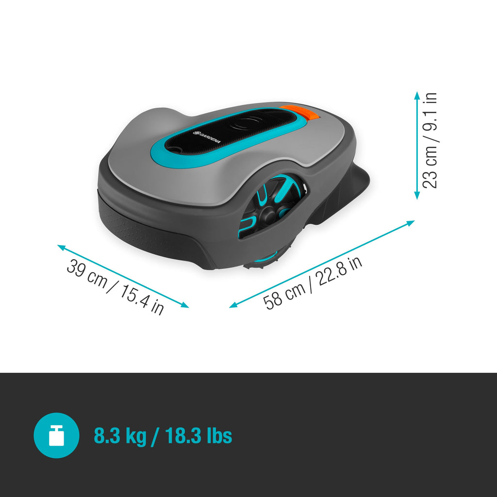 15101-20 SILENO Life - Automatic Robotic Lawn Mower, with Bluetooth app and Boundary Wire, one of quietest in its Class, for lawns up to 8100 Sq Ft, Made in Europe, Grey