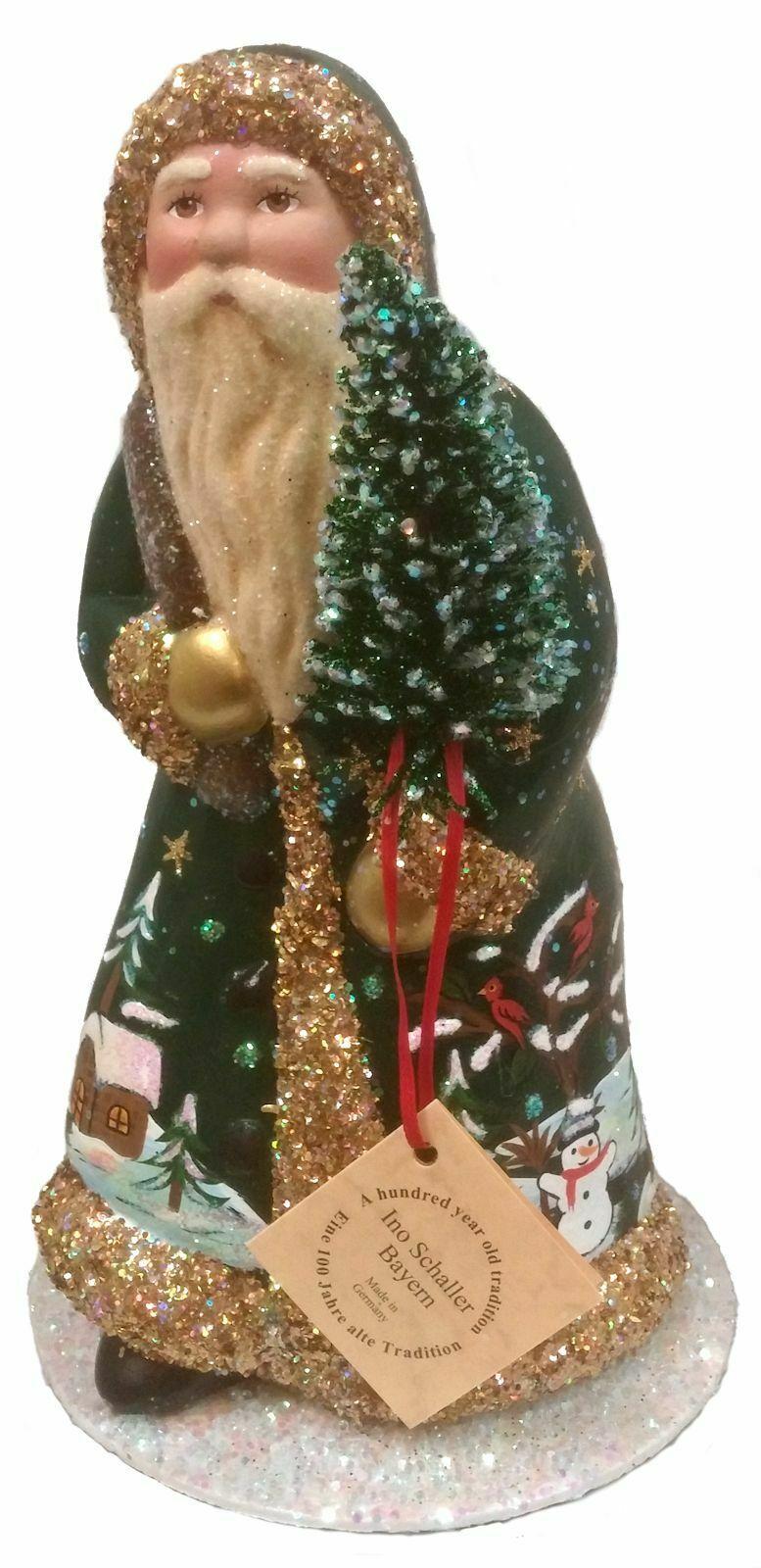 Ino Schaller Brunswick Green Winter Scene WalSanta German Paper Mache