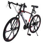 Keepfit Commuters Aluminum Full Suspension Road Bike 21 Speed Disc Brakes, 700c