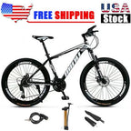 Unisex Adult Mountain Bike 26 Inch 21 Speed Mountain Bike Hot Sell MTB 26" Wheels 21 Speed Bicycle Disc Bicycles+Bike Lock+Air Pump Black White Blue Red