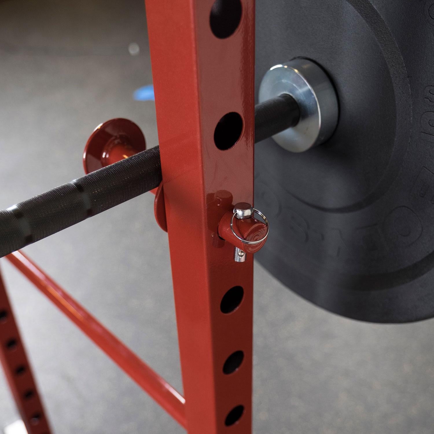 Best Fitness BFPR100 Classic Power Rack - Red Finish 500 lbs. Capacity
