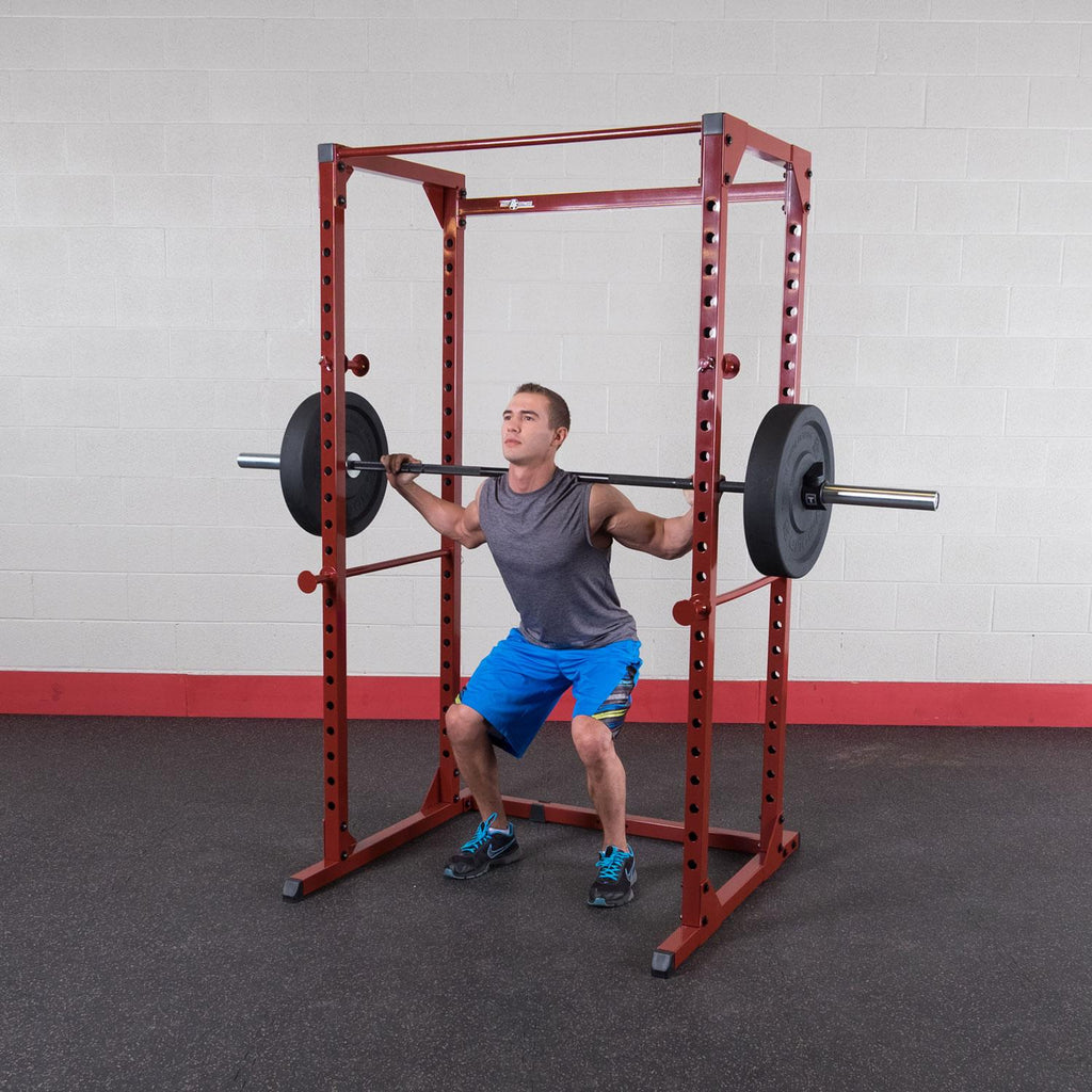 Best Fitness BFPR100 Classic Power Rack - Red Finish 500 lbs. Capacity