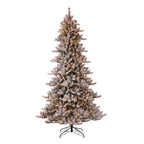 9 ft. Pre-Lit Snow Flocked Fir Artificial Christmas Tree with 650 Warm White Lights
