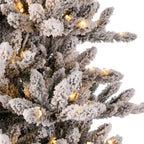 9 ft. Pre-Lit Snow Flocked Fir Artificial Christmas Tree with 650 Warm White Lights