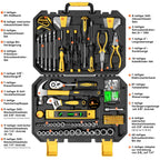 209 Piece Tool Kit for Home Socket Wrench Auto Repair Tool Set,General Household Tool box,Basic Hand Tool Kit,Perfect for Homeowner, Diyer, Handyman