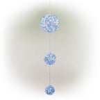37 in. Tall 3-Tier Christmas Ornaments With Chasing Blue and White LED Lights