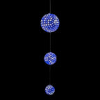 37 in. Tall 3-Tier Christmas Ornaments With Chasing Blue and White LED Lights