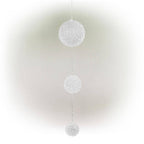 37 in. Tall 3-Tier Christmas Ornaments With Chasing Blue and White LED Lights