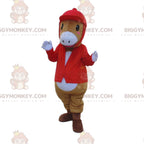 BIGGYMONKEYmascot costume of horse in jockey outfit, jockey costume