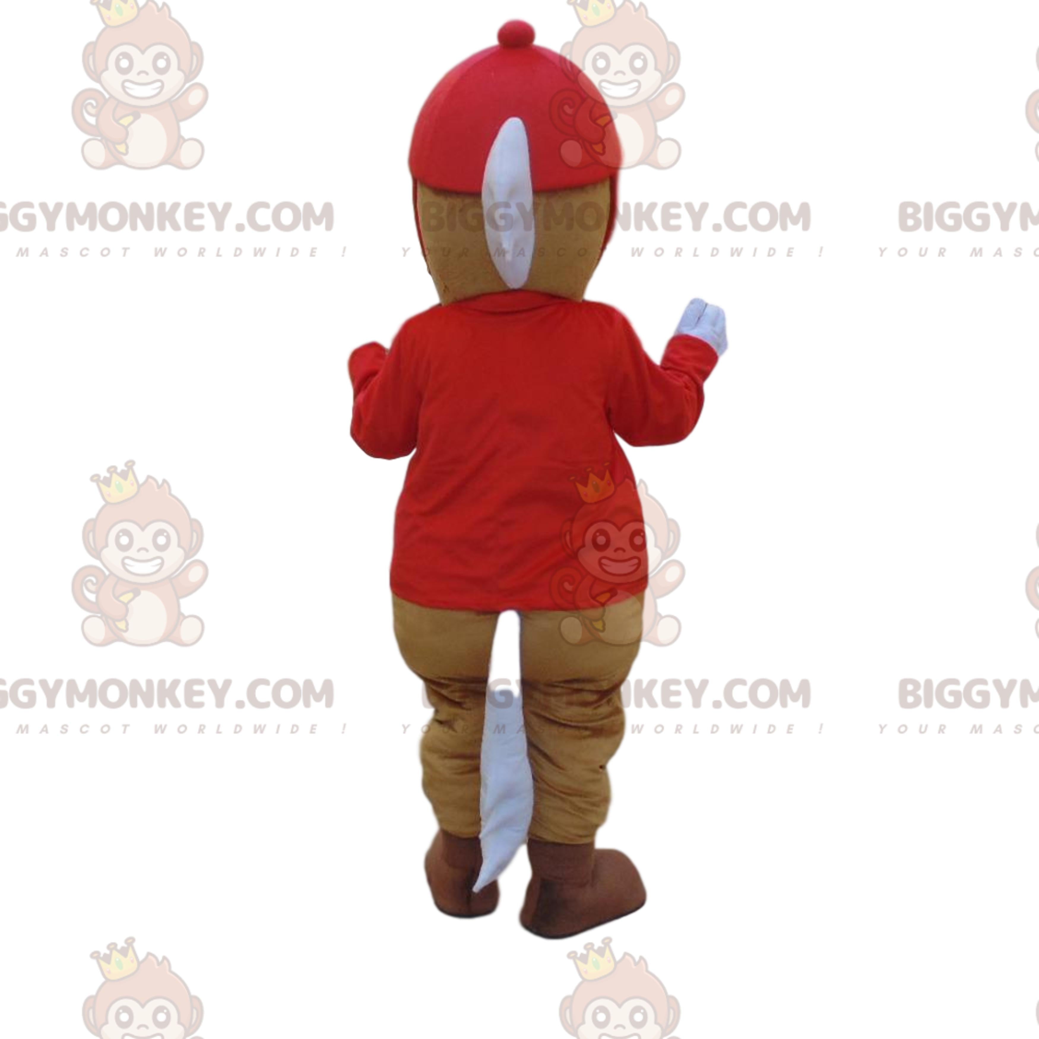 BIGGYMONKEYmascot costume of horse in jockey outfit, jockey costume