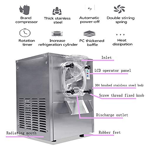 Commercial Desktop Hard ice Cream Machine, Counter top Hard ice Cream Maker, Ice Cream Machine, Snack Food Machine for Restaurant, Snack Bar, Ice Cream Shop
