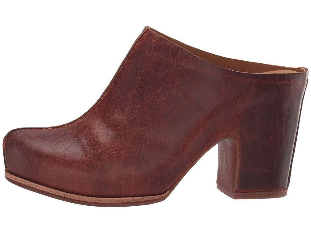 Kork-Ease Womens SAGANO Leather Block Heel Clogs